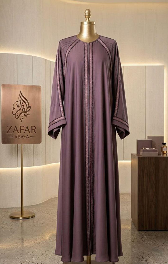 Mauve Serenity Abaya 2